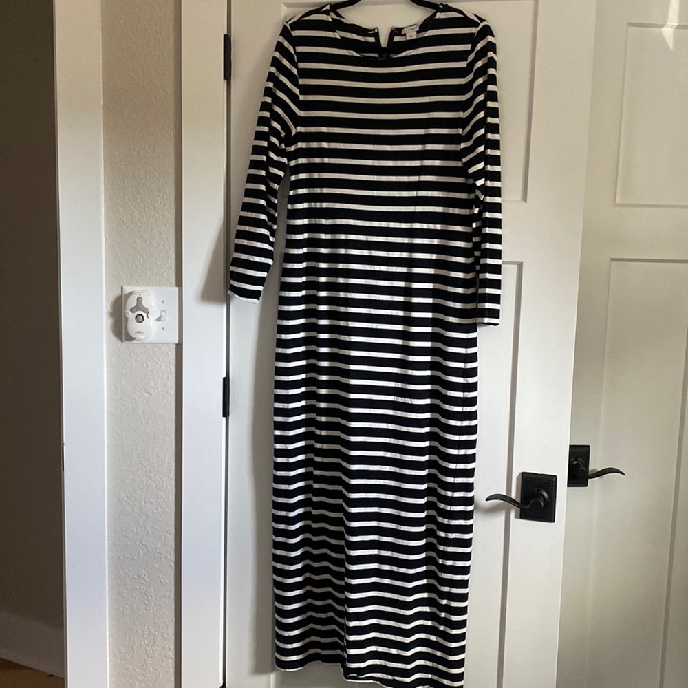 J. crew striped maxi dress size L